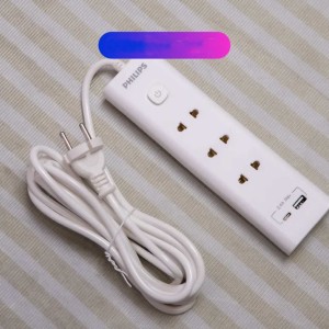 سه راهی برق 3تایی فیلیپس به همراه USB مدل CHP4330WB کابل 3 متری